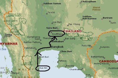 Hua Hin to Ayutthaya