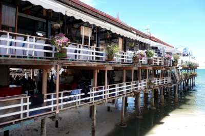 Wharf with restaurants, Hua Hin