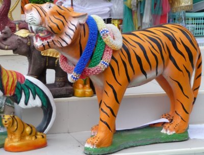 Tiger at shrine, Hua Hin