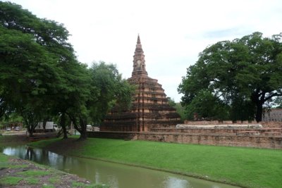 Stupa, Wat Phra Ram, seen from elephant back