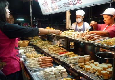 Snack stall at night market