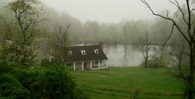 Cottage in the mist.