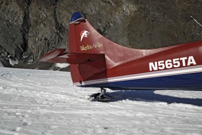 Turbo Otter Ski Plane Tail Ski, Ruth Glacier-070309-Denali National Park, AK-#0362.jpg
