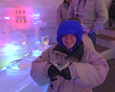 Peg, with Ice Glass Appletini-062109-Aurora Ice Museum, Chena Hot Springs Resort, AK-#0060.jpg