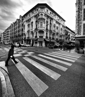 Man crossing in Nice...