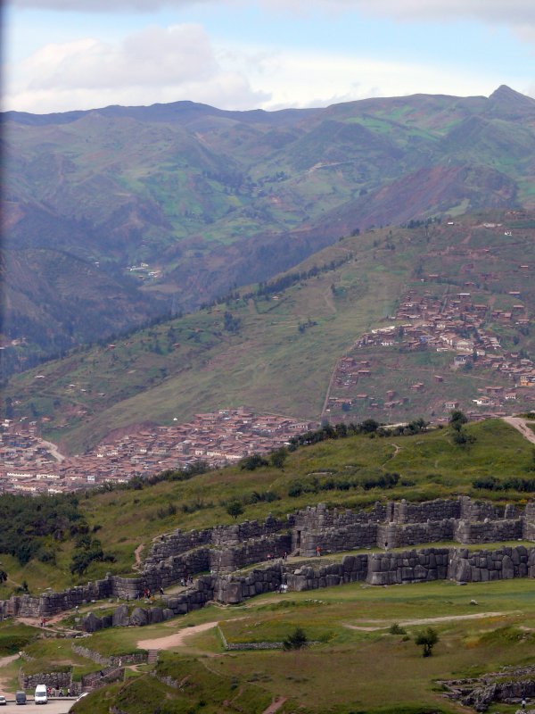 Saqsaywaman ruins as seen from the bus