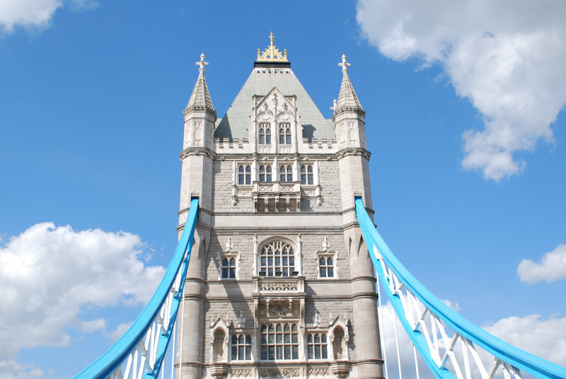 The tower on Tower Bridge