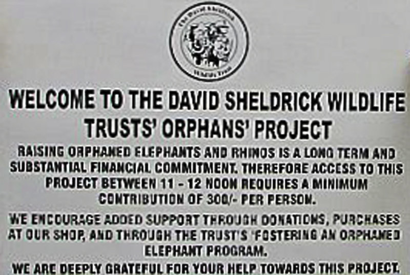 Sign at Sheldricks Orphanage