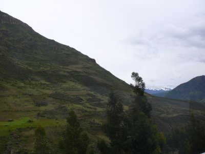 Sacred Valley,  theres a glacier in the background