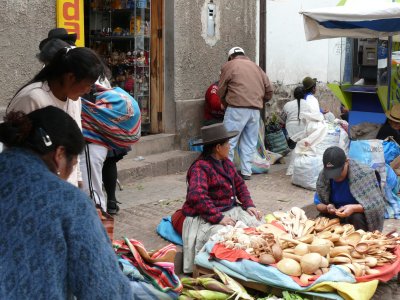 The local market at Pisac is very colourful