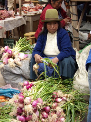 My onion lady - I paid her for this picture & got a BIG smile after!