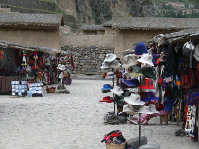 There's a small market at the foot of the ruins