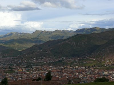 Looking down on Cusco