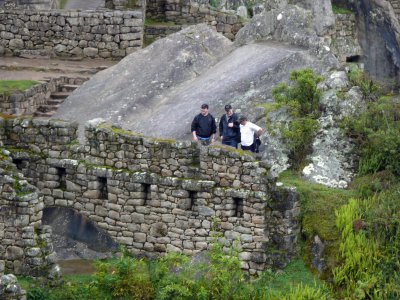 Hey, look, its David, Robert & Leo - it was too late to climb Wayna Picchu!