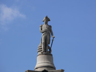 The statue for Admiral Nelson