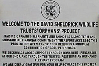 Sign at Sheldricks Orphanage