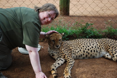 Lynda and one of the cheetah girls (Sharon I believe) I wore that grin all day after this cheetah hug!