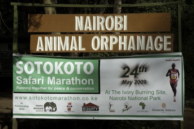 Sign for KWS Nairobi Animal Orphanage