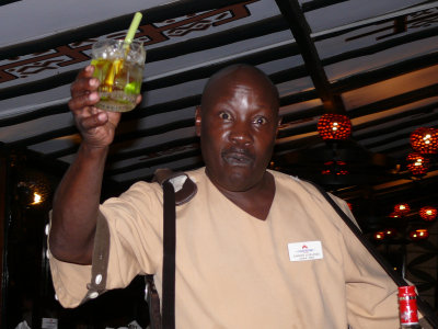 The 'Dawa' man brings potent drinks to the table
