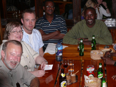 The left hand side of the table - Jim, Lynda, Jamie, Kennedy & Daniel