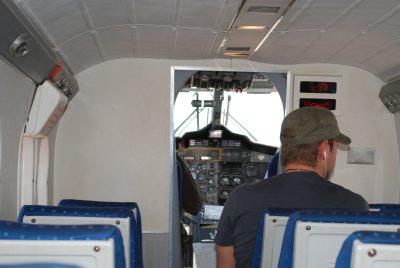 Jamie checks out to make sure the pilots are doing everything correctly.