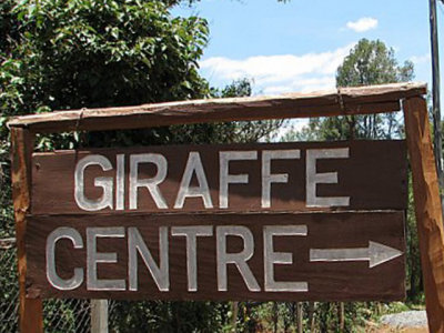 Langata Giraffe Center sign