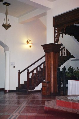 Stairs leading up from the Zanzibar Serena lobby (3 flights)