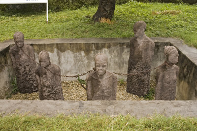 A monument to the slaves, this chain is original and was used during the slave trade