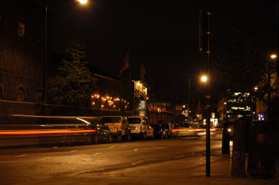 Chalk Farm Road, a pretty busy street at night