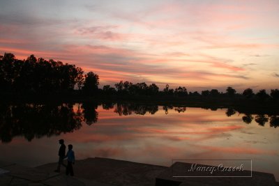 07-Boys on lake at sunset