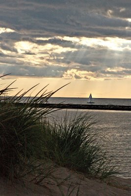 Sailboat at sunset