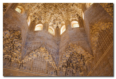 Paredes y techo de la Sala de los Abencerrajes - Walls and celing hall of the Abencerrajes