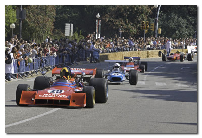 Tecno PA 123-3 Martini, de Derek Bell - Matra MS10, Jackie Stewart - Tecno E 371,  Chris Amon - Ferrari 312, 1967,  Chris Amon