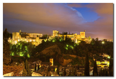 Atardecer en La Alhambra desde el Mirador de San Nicolas