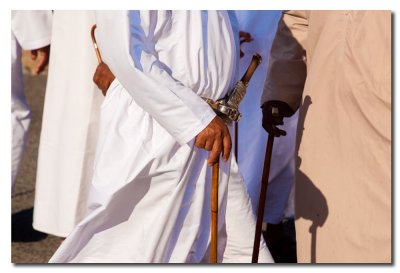 Omani con baston y Daga - Omani with walking stick  and dagger