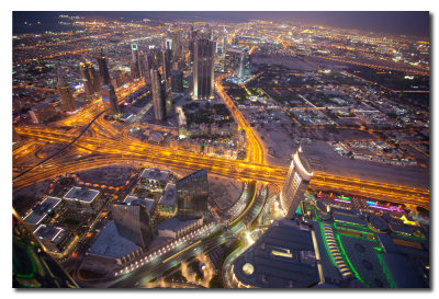 Vista desde el piso 124 del Burj Khalifa de Dubai - View from the 124 floor of the Burj Khalifa
