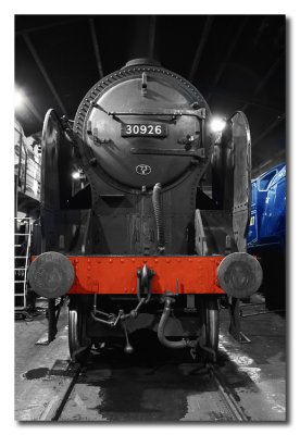 Locomotora en los hangares - Locomotive in the depot