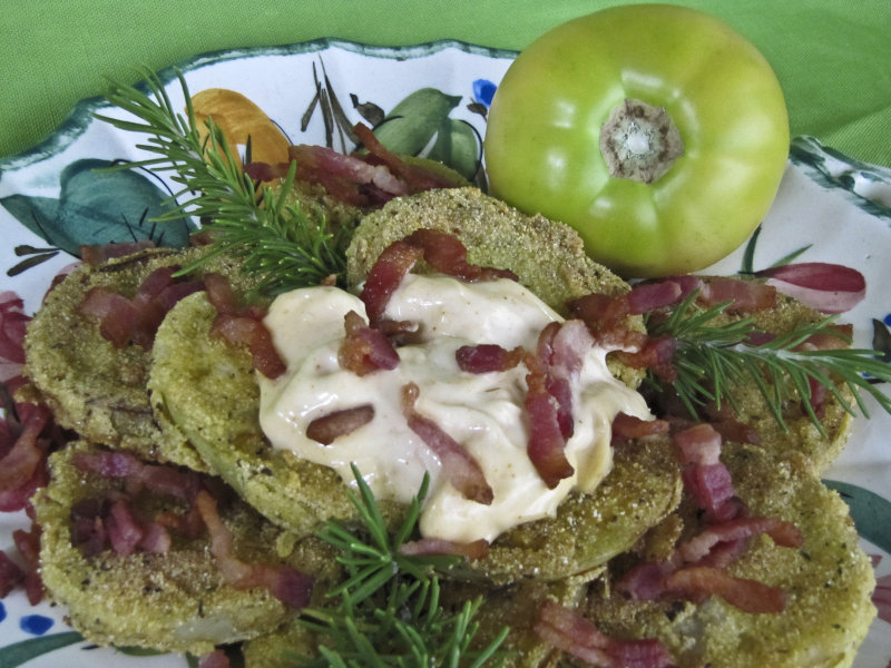 Fried Green Tomatoes with Garlic Mayonnaise