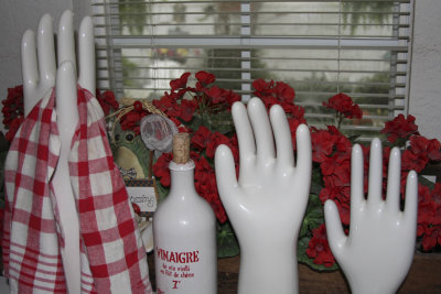 My collection of hand molds for surgical gloves
