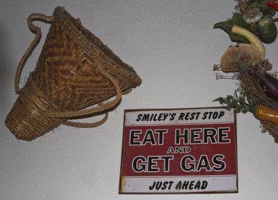 Smiley's Rest Stop Eat here and get gas.