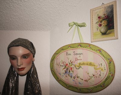 The lady in the bathroom...