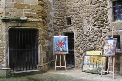We arrive at the castle and find an art exhibit...