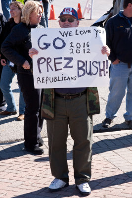 A lone Bush supporter...