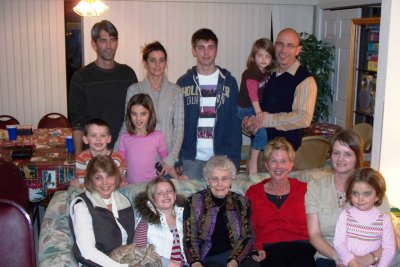 Aunt Lucille, with her children and grandchildren