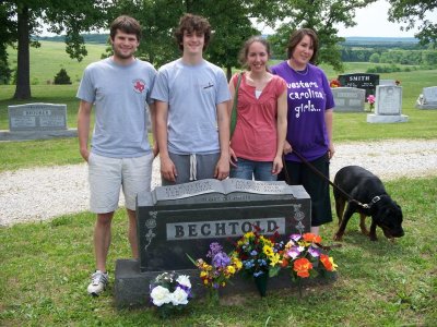 Grandchildren at Gott Cemetary