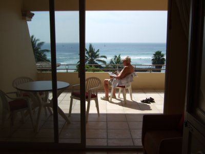 View from Living Room to Balcony and Ocean