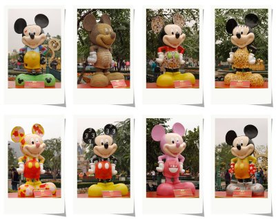 Salute To Mickey Statues - 米奇八面睇