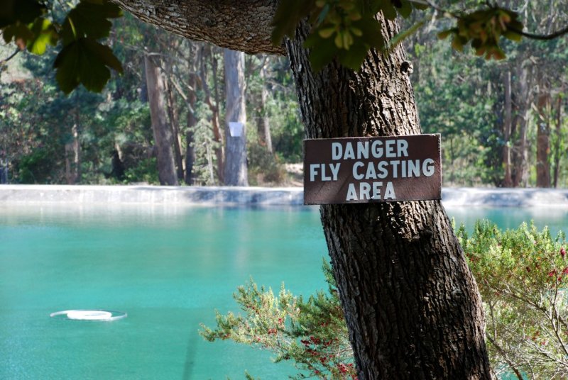 Danger Fly Casting Area