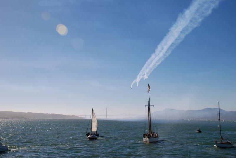 Blue Angels Stunts over the Bay