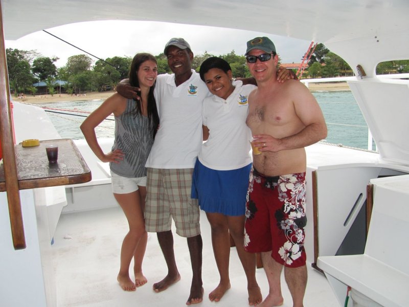Hanging Out with Sosua Snorkel Cruise Crew